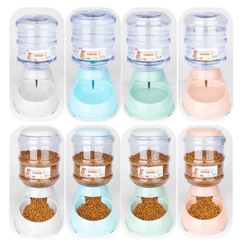 Large Capacity Automatic Pet Feeder Bowl Set Cat Water Dispenser Dog Food Bowl Combo 13