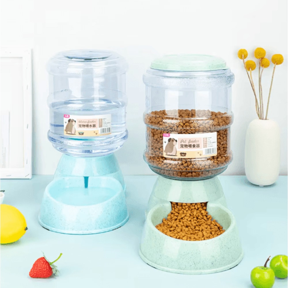 Large Capacity Automatic Pet Feeder Bowl Set Cat Water Dispenser Dog Food Bowl Combo 14