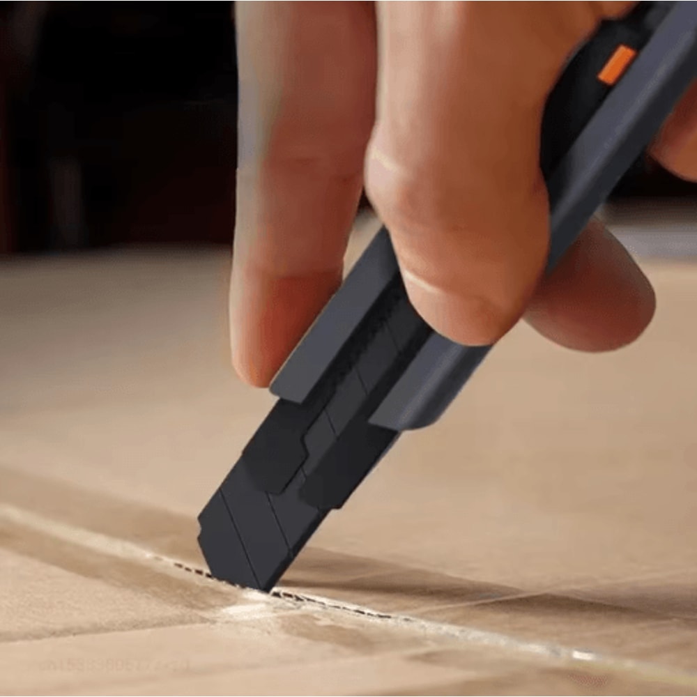 JIMIHOME Compact Carbon Steel Utility Knife With Safety Lock Precision Box Paper Cutter 4
