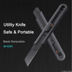 jimihome compact carbon steel utility knife with safety lock precision box & paper cutter