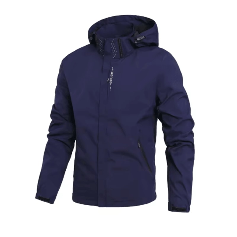 Mens Waterproof Rain Jacket Lightweight Hooded Windproof Outdoor Hiking Raincoat 4