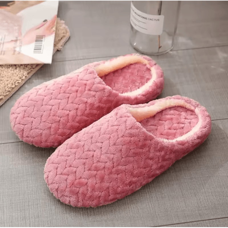 Unisex Fluffy Home Slippers Soft AntiSlip Indoor Slides For Cozy Winter Comfort 4