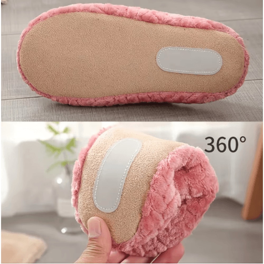 Unisex Fluffy Home Slippers Soft AntiSlip Indoor Slides For Cozy Winter Comfort 5