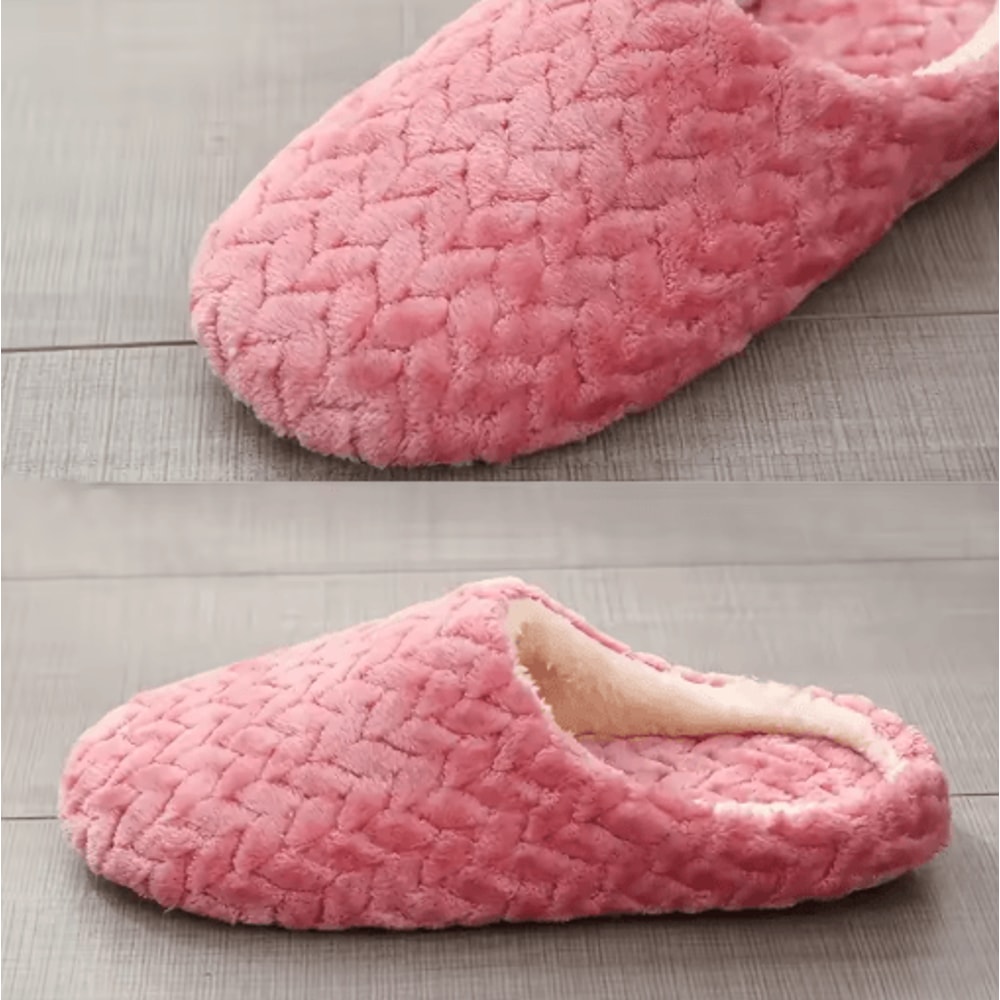 Unisex Fluffy Home Slippers Soft AntiSlip Indoor Slides For Cozy Winter Comfort 7
