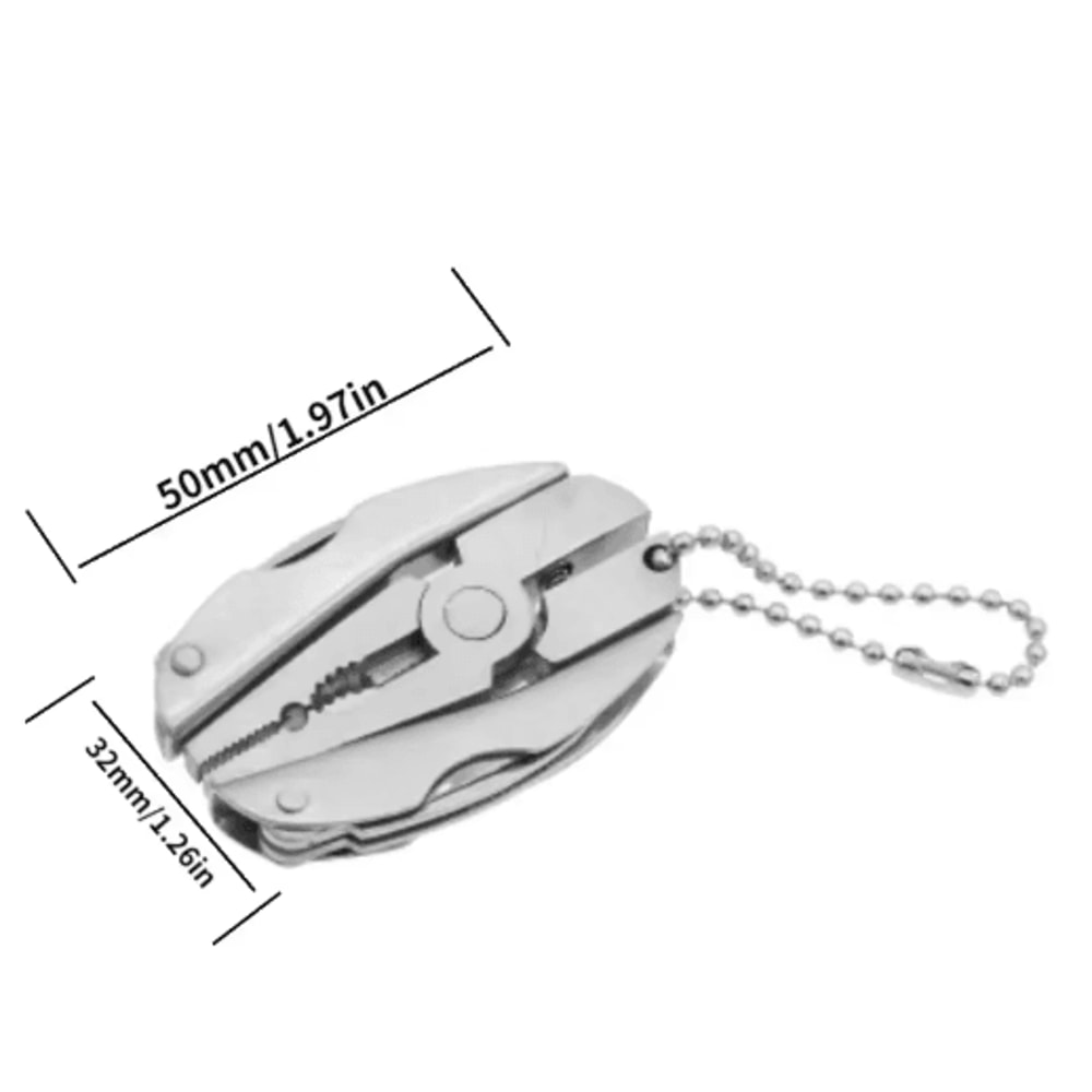 Portable Stainless Steel Multi Tool Pliers Keychain Compact EDC Outdoor Survival Multitoo 4