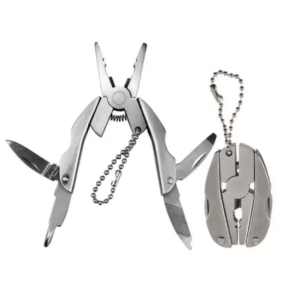 Portable Stainless Steel Multi Tool Pliers Keychain Compact EDC Outdoor Survival Multitoo 5