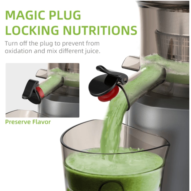 BioloMix Cold Press Juicer Slow Masticating Juicer With 75mm Wide Feed Chute For Whole Fruits 6