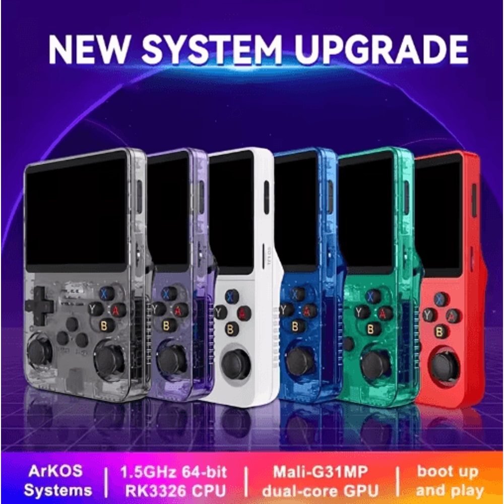 R36S Retro Handheld Game Console Linux Portable Gaming Device With 35 IPS Screen 64GB Games 0