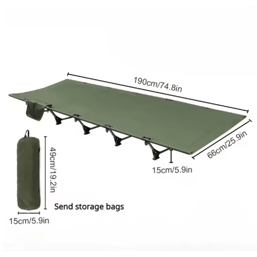 WESTTUNE Portable Camping Cot Ultralight Folding Bed For Travel Hiking Outdoor Sleeping 3