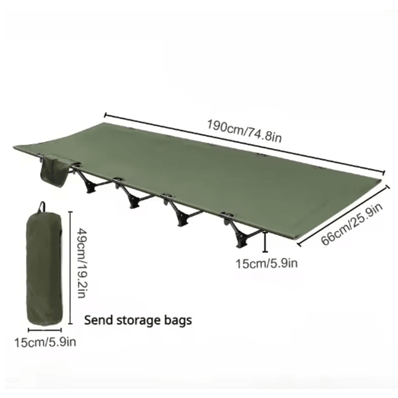 WESTTUNE Portable Camping Cot Ultralight Folding Bed For Travel Hiking Outdoor Sleeping 3