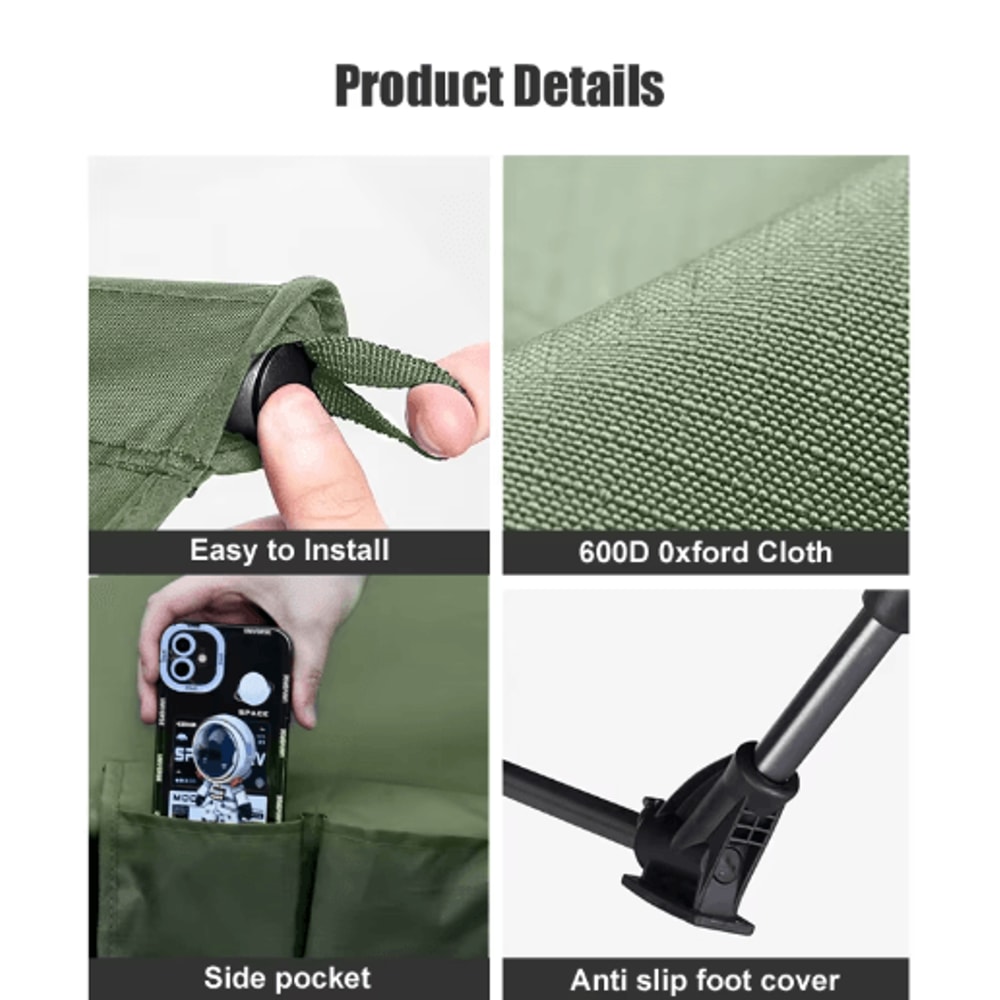 WESTTUNE Portable Camping Cot Ultralight Folding Bed For Travel Hiking Outdoor Sleeping 6