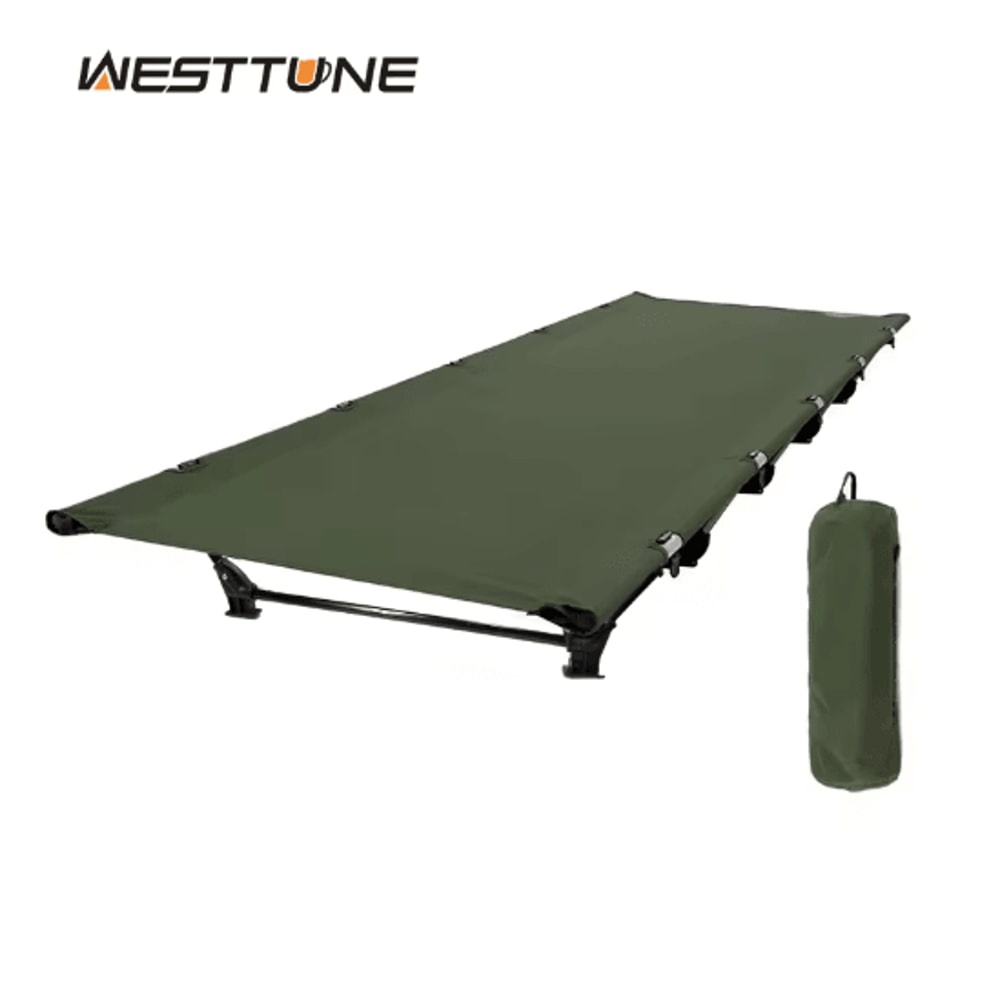 WESTTUNE Portable Camping Cot Ultralight Folding Bed For Travel Hiking Outdoor Sleeping 8