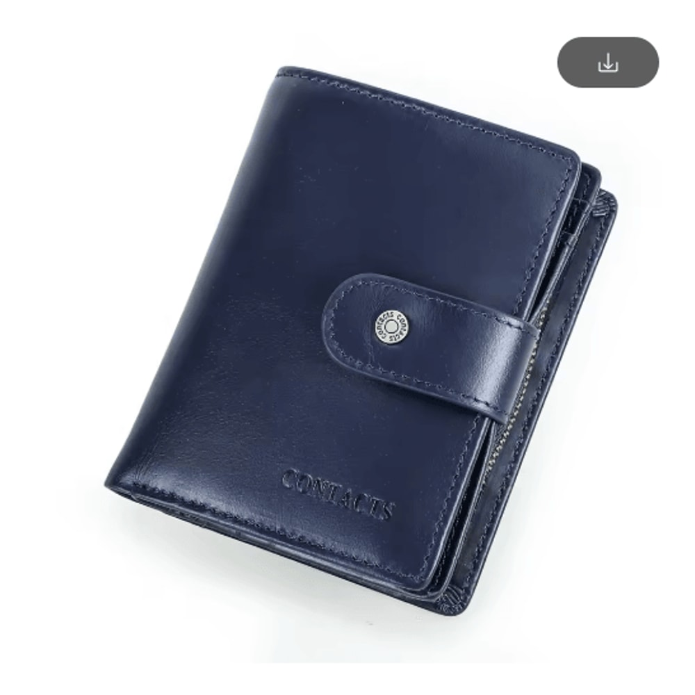 Vintage RFID Leather Wallet For Men Genuine Leather Zip Wallet With Coin Pocket 1