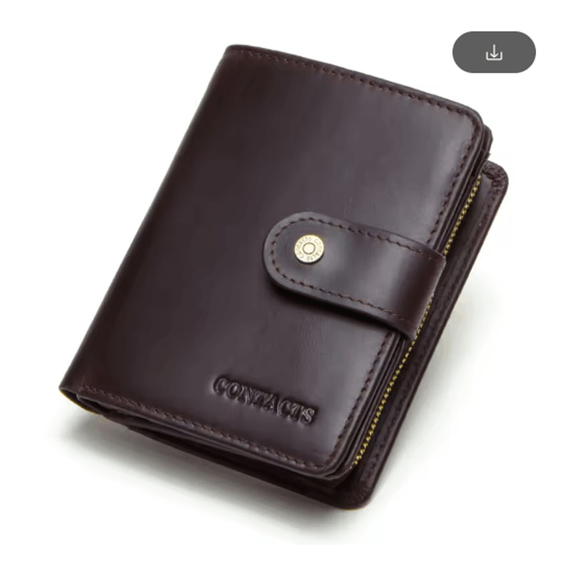 Vintage RFID Leather Wallet For Men Genuine Leather Zip Wallet With Coin Pocket 2