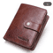 Vintage RFID Leather Wallet For Men Genuine Leather Zip Wallet With Coin Pocket 4
