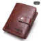 Vintage RFID Leather Wallet For Men Genuine Leather Zip Wallet With Coin Pocket 4
