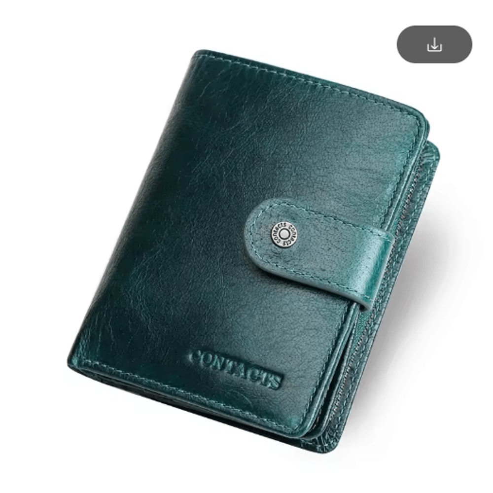 Vintage RFID Leather Wallet For Men Genuine Leather Zip Wallet With Coin Pocket 6