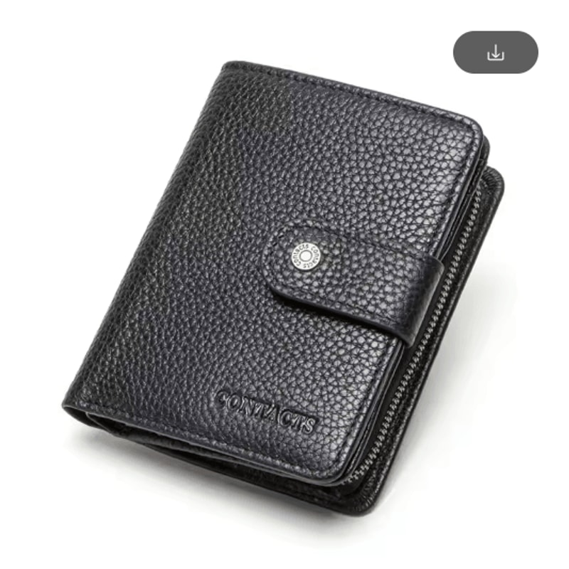 Vintage RFID Leather Wallet For Men Genuine Leather Zip Wallet With Coin Pocket 7
