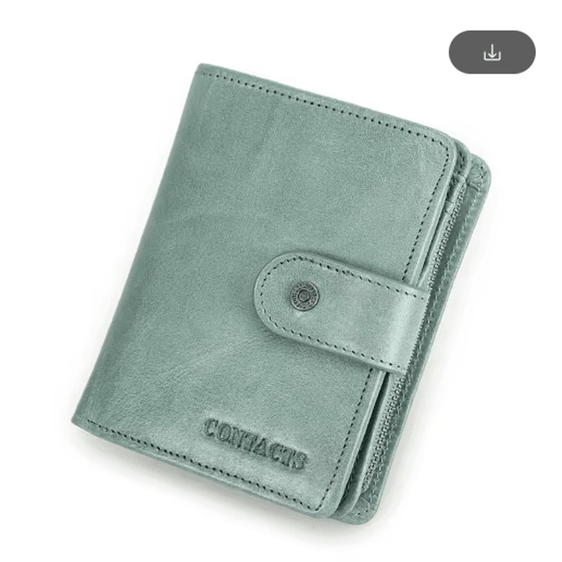 Vintage RFID Leather Wallet For Men Genuine Leather Zip Wallet With Coin Pocket 8