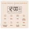 8001 EN Digital Alarm Clock With LED Display Dual Alarm Temperature Humidity Monitor 6