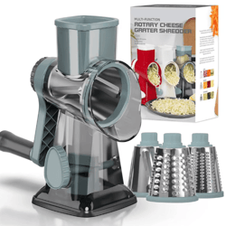 lmetjma rotary cheese grater 3-in-1 manual vegetable slicer & nut grinder