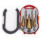 6Piece Step Drill Bit Set Titanium Coated MultiSize Metal Wood Hole Cutter Kit 0
