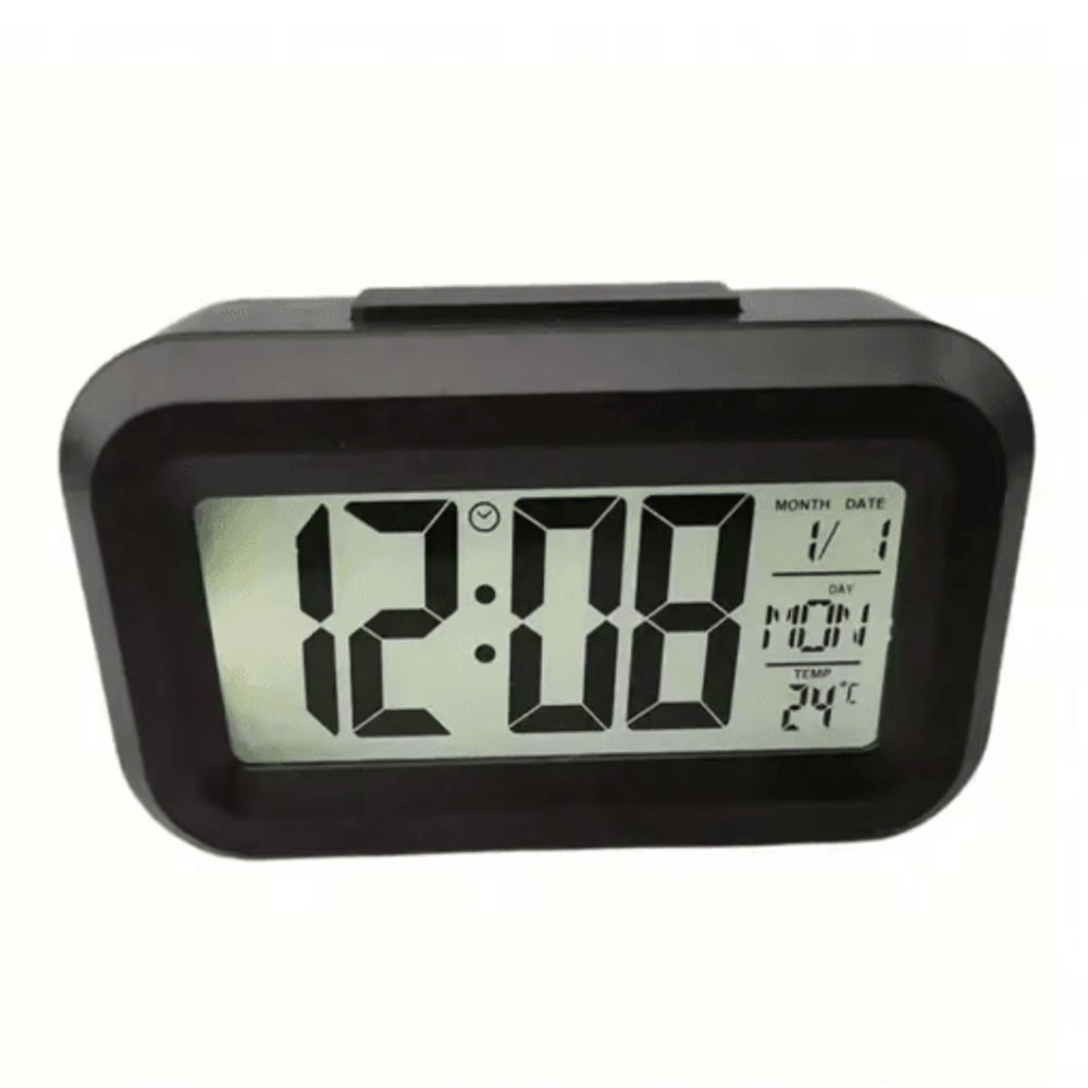 Smart Digital Alarm Clock With LCD Display Temperature Calendar LED Backlight 10