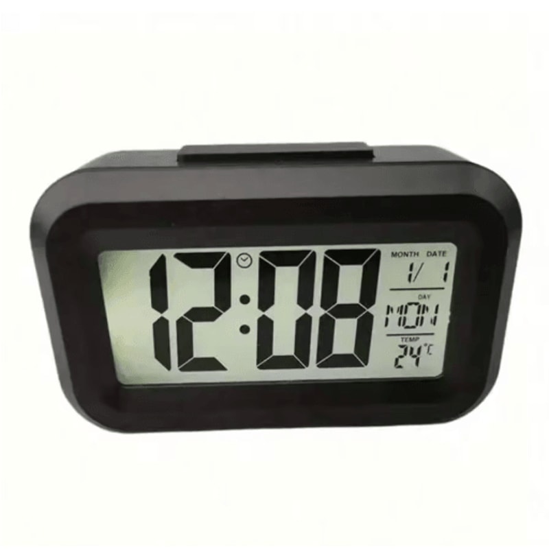Smart Digital Alarm Clock With LCD Display Temperature Calendar LED Backlight 10
