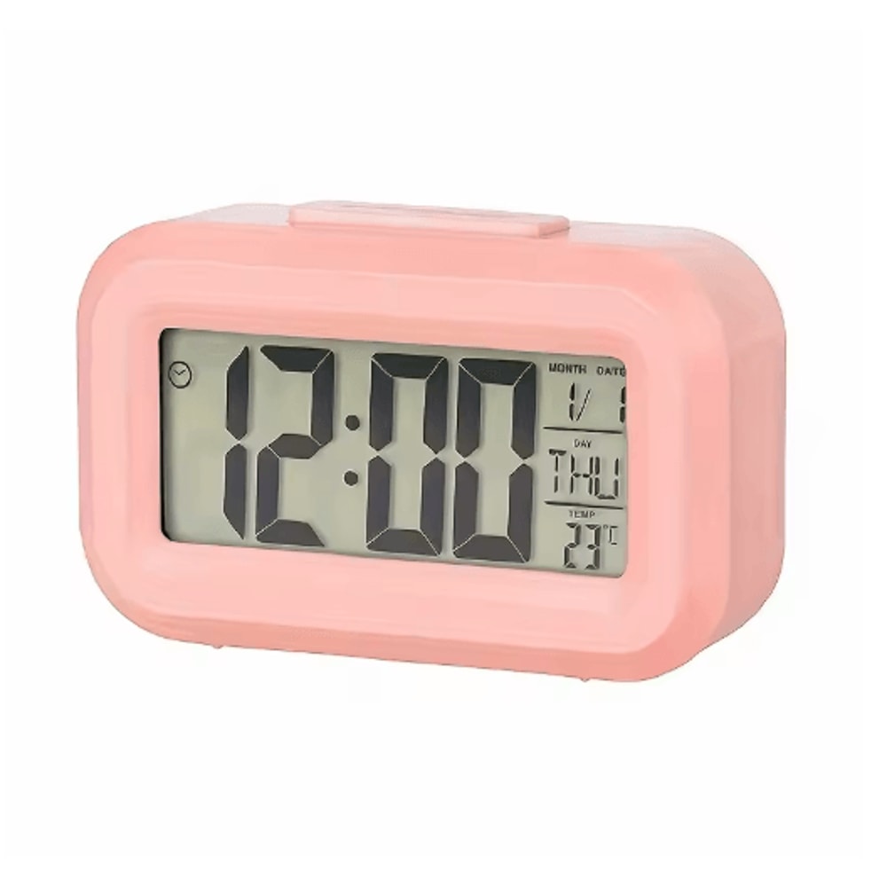 Smart Digital Alarm Clock With LCD Display Temperature Calendar LED Backlight 5
