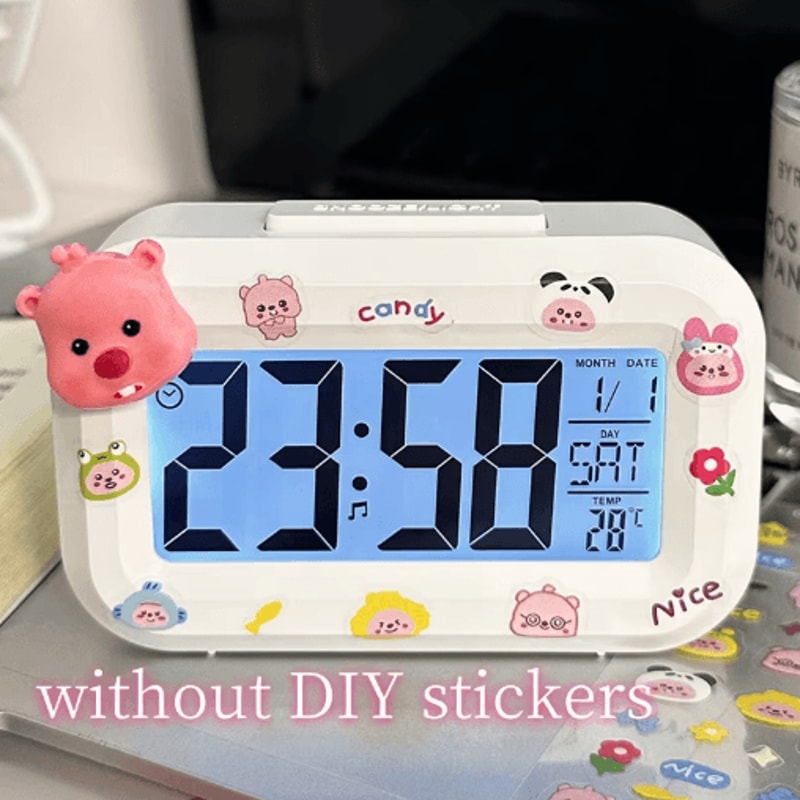 Smart Digital Alarm Clock With LCD Display Temperature Calendar LED Backlight 13