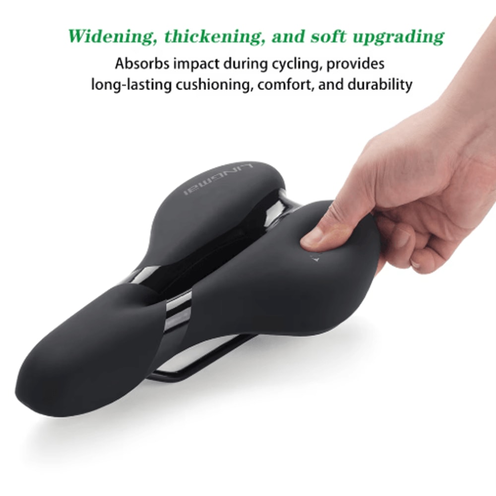 LINGMAI Comfortable Bicycle Seat Shock Absorbing Waterproof Bike Saddle Cushion 4