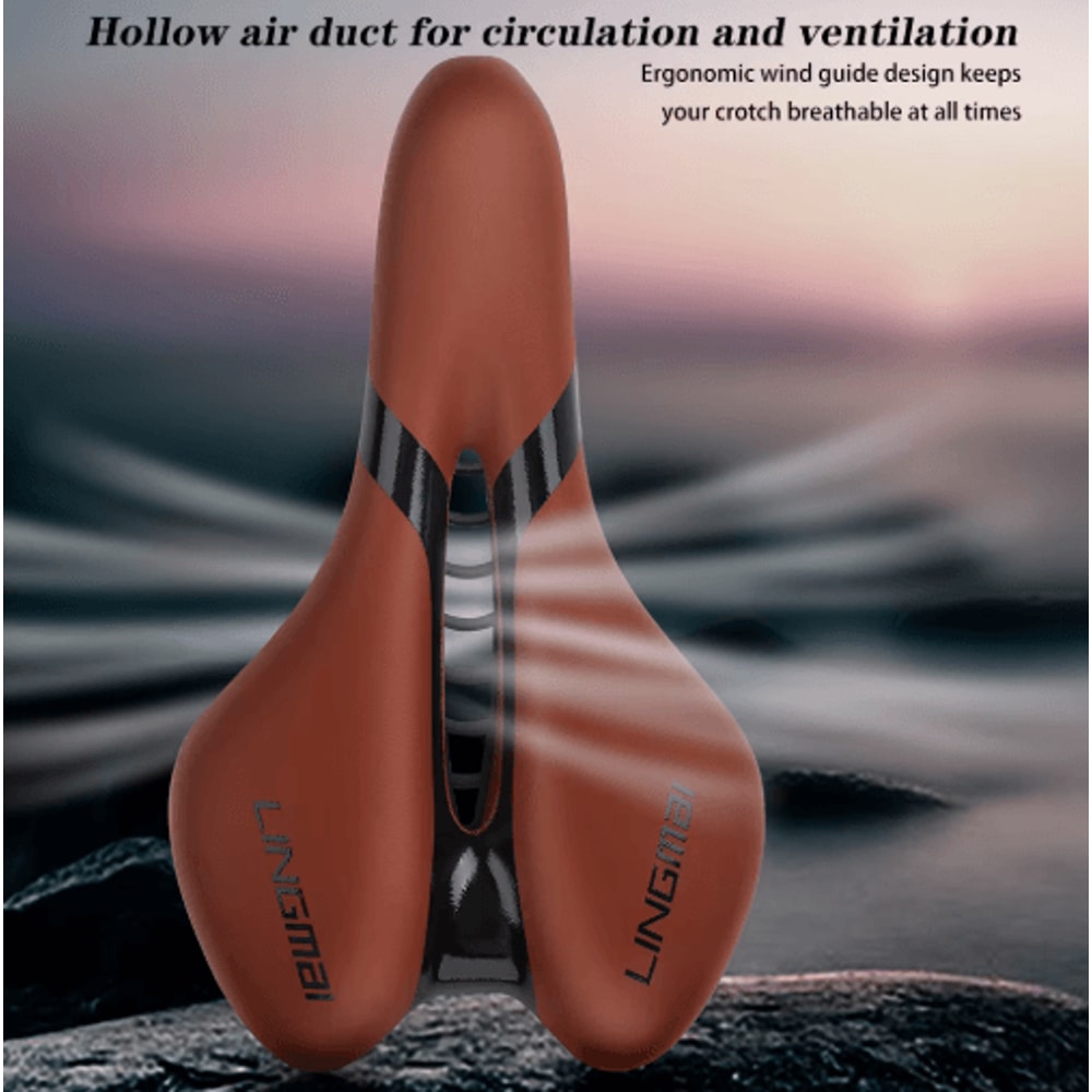 LINGMAI Comfortable Bicycle Seat Shock Absorbing Waterproof Bike Saddle Cushion 6
