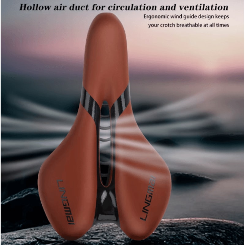 LINGMAI Comfortable Bicycle Seat Shock Absorbing Waterproof Bike Saddle Cushion 6