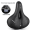 Reflective Wide Bike Saddle Shock Absorbing Breathable Bicycle Seat For Road MTB 3