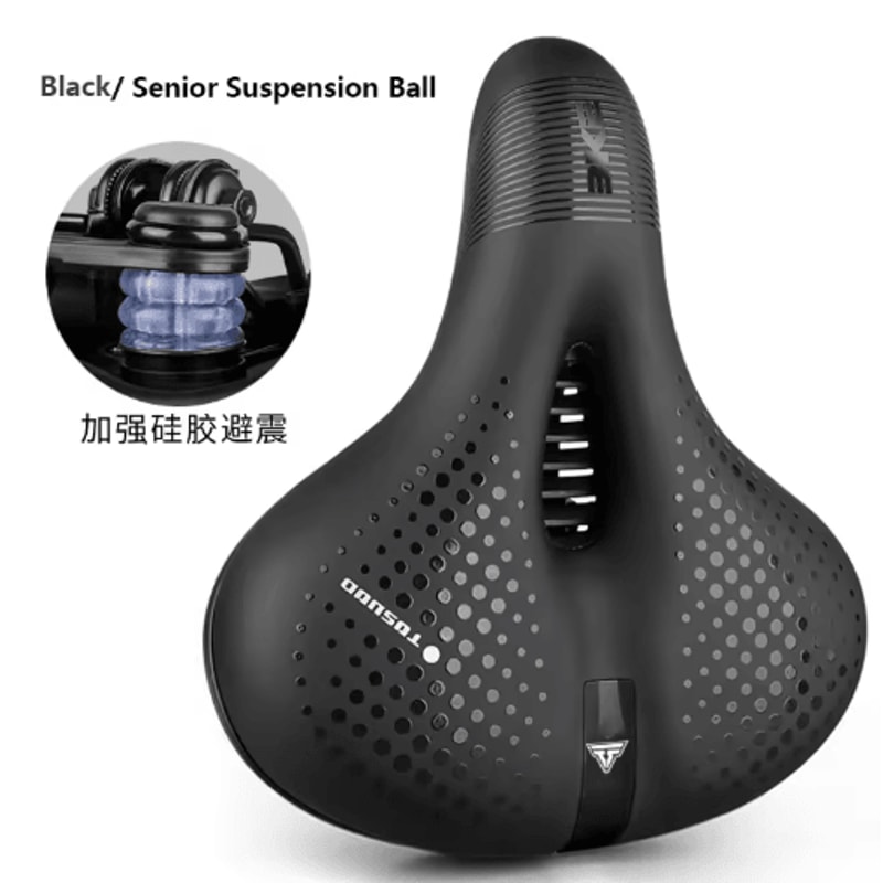Reflective Wide Bike Saddle Shock Absorbing Breathable Bicycle Seat For Road MTB 3