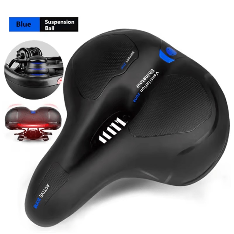 Reflective Wide Bike Saddle Shock Absorbing Breathable Bicycle Seat For Road MTB 6