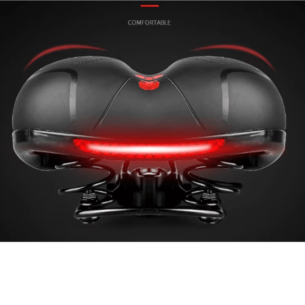 Reflective Wide Bike Saddle Shock Absorbing Breathable Bicycle Seat For Road MTB 12