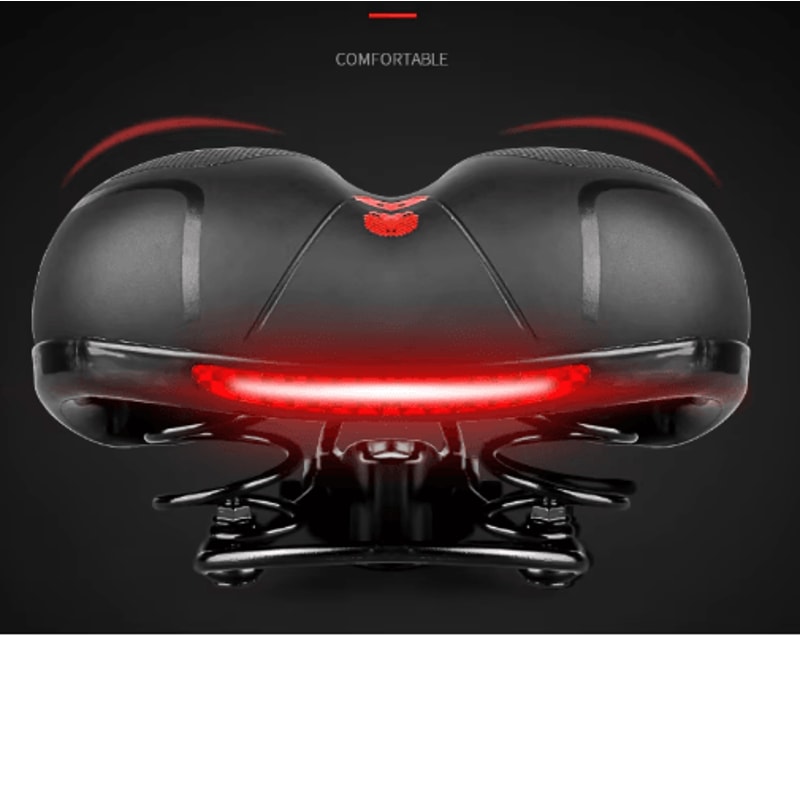 Reflective Wide Bike Saddle Shock Absorbing Breathable Bicycle Seat For Road MTB 12