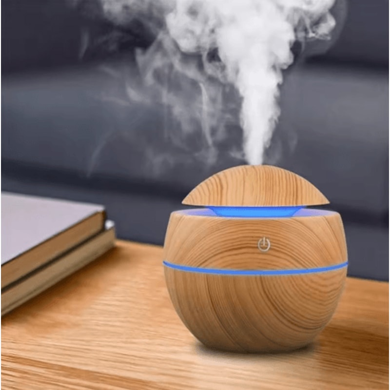 Wood Grain Ultrasonic Humidifier Essential Oil Aroma Diffuser Cool Mist For Bedroom 0