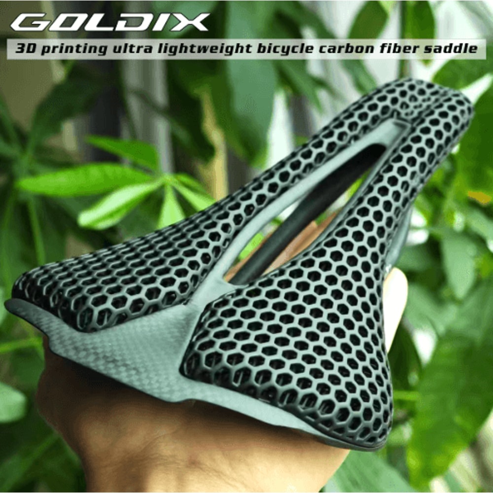 GOLDIX Carbon Bike Saddle Ultralight 3D Printed Racing Bicycle Seat 0