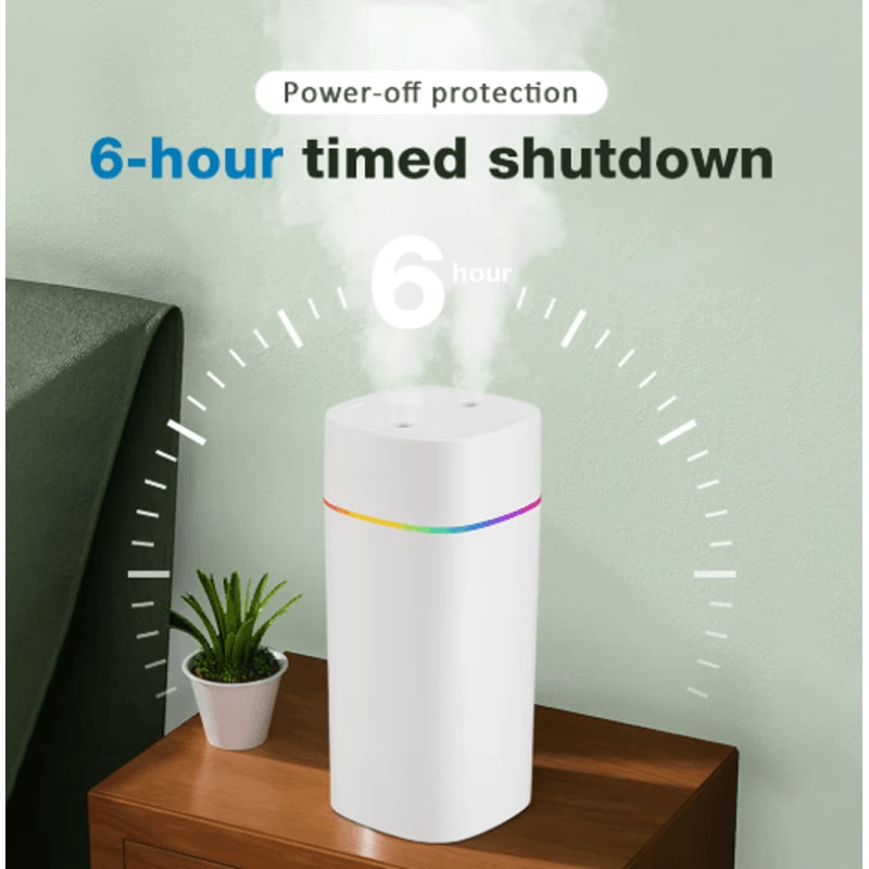 600ml Portable Humidifier USB Cool Mist Aroma Oil Diffuser With Color Night Light 4