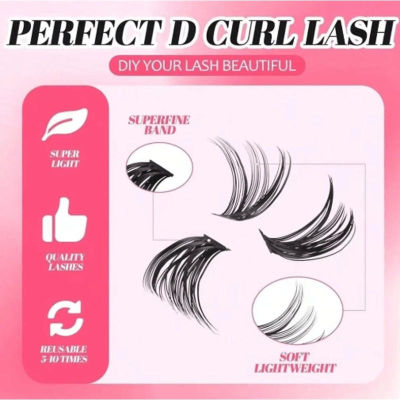 48H Eyelash Cluster Glue Long Lasting Lash Bond Seal For Extension Hold 4