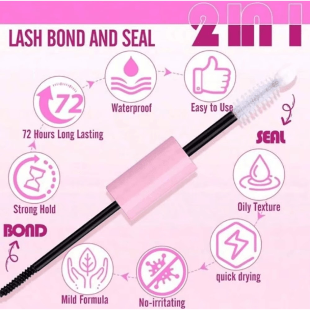 48H Eyelash Cluster Glue Long Lasting Lash Bond Seal For Extension Hold 6