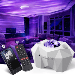 aurora galaxy star projector – bluetooth northern lights starry sky night lamp