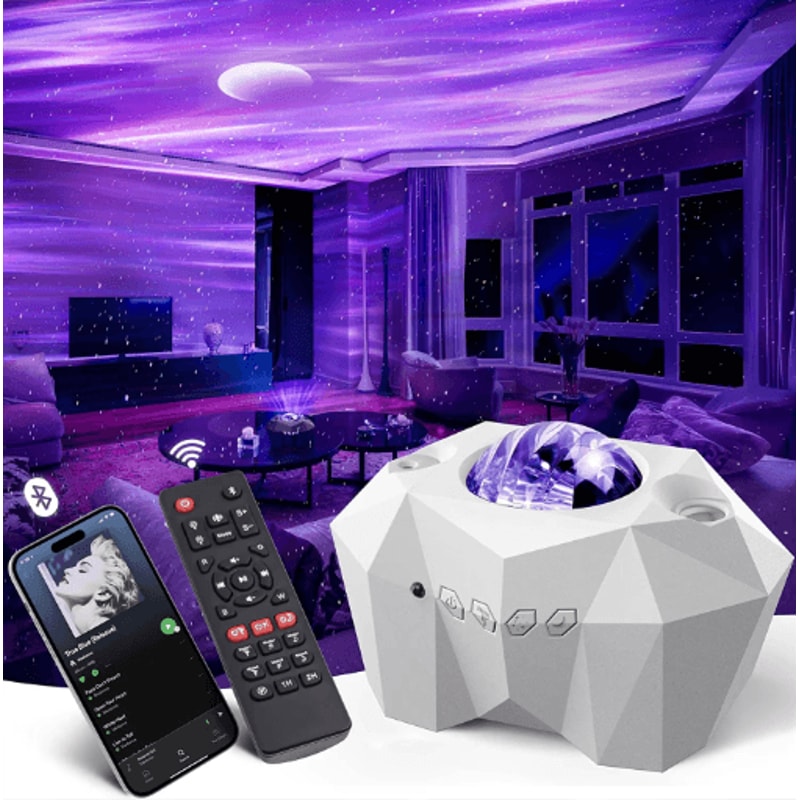 Aurora Galaxy Star Projector Bluetooth Northern Lights Starry Sky Night Lamp 0