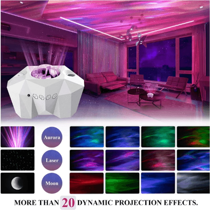 Aurora Galaxy Star Projector Bluetooth Northern Lights Starry Sky Night Lamp 8