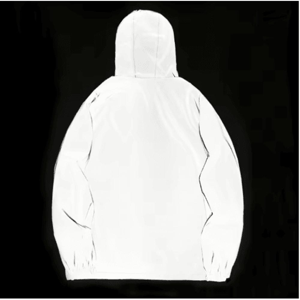 Mens Reflective Jacket Waterproof Hooded Windbreaker Hip Hop Streetwear Coat 5