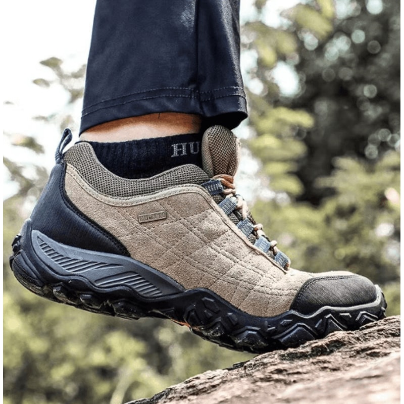 HUMTTO Mens Hiking Shoes Waterproof Leather Outdoor Trekking Climbing Sneakers 0