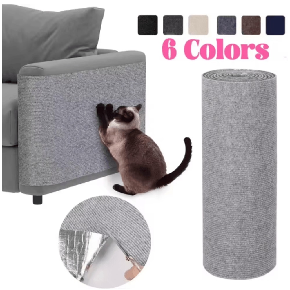 SelfAdhesive Cat Scratching Mat Trimmable Carpet Protector For Sofa Furniture 0
