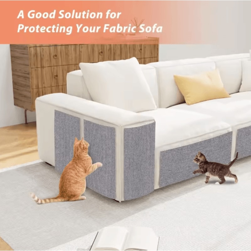 SelfAdhesive Cat Scratching Mat Trimmable Carpet Protector For Sofa Furniture 8